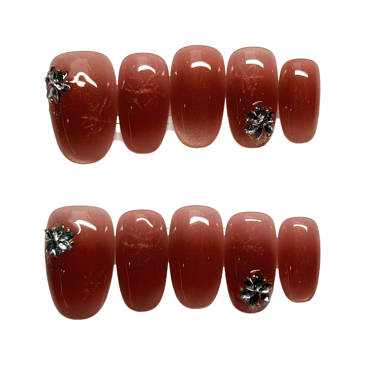 Terracotta Glow press-on nail design for Set 02