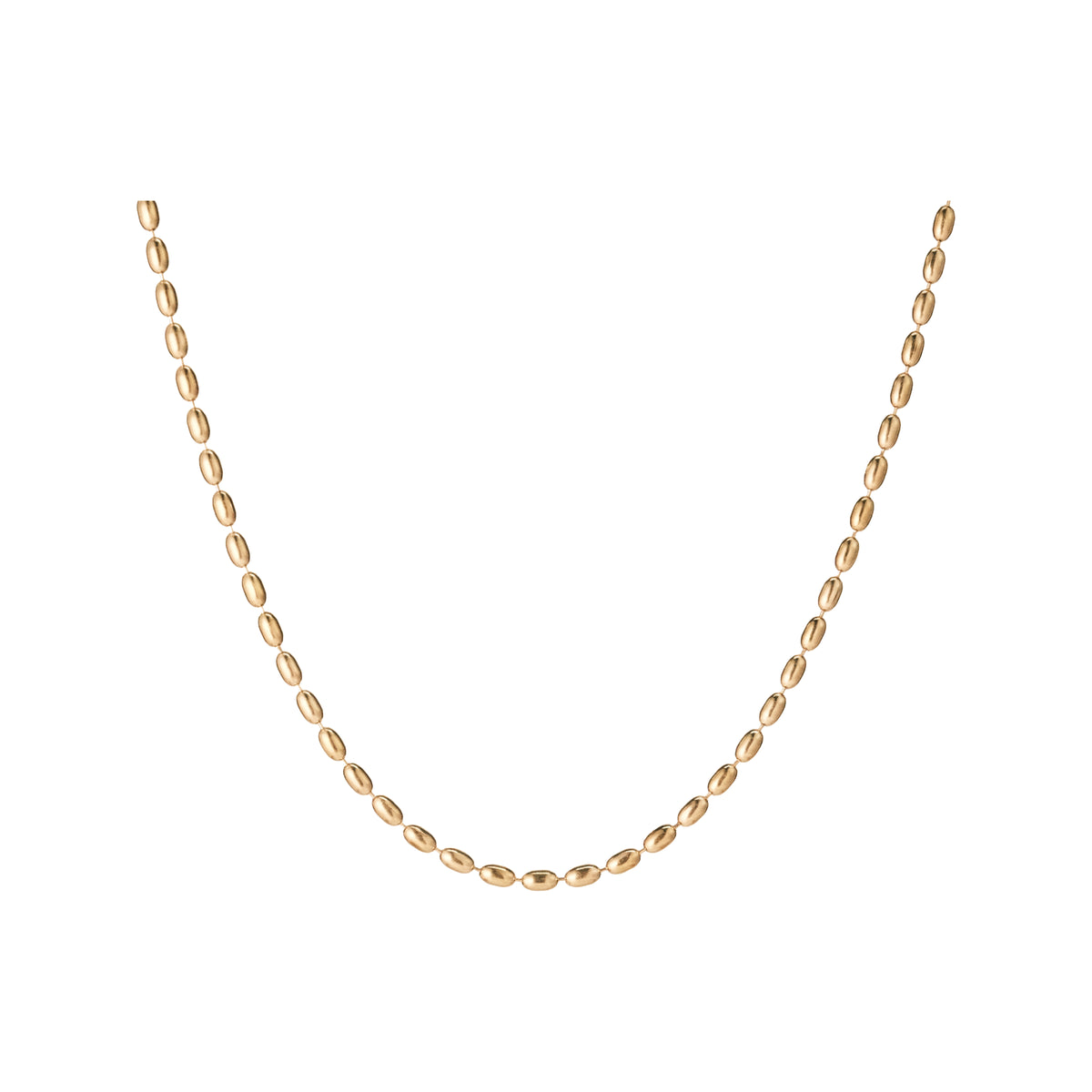 Set 05: Gold-tone rice-link chain, complete jewelry view.